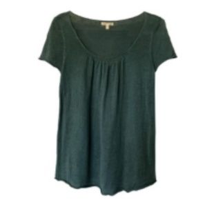 Eileen Fisher Green 100% Linen Sweater S